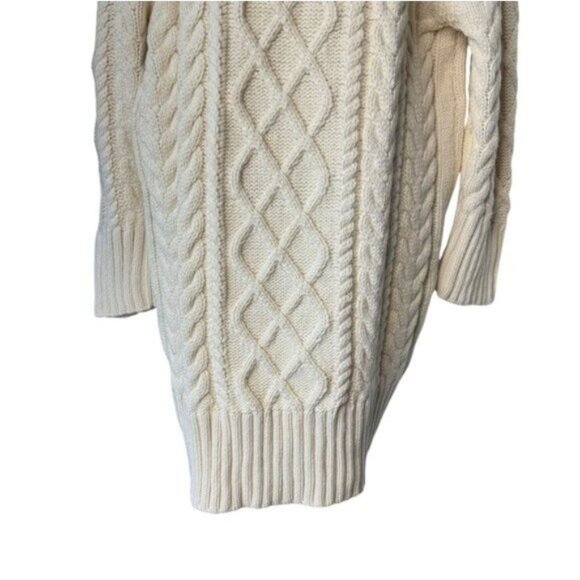 Hyacinth House NEW Cream Whistler Chunky Cable Knit Sweater Dress Size M - Picture 4 of 6
